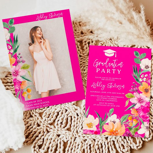 Foto-Abschluss für -Blume Einladung