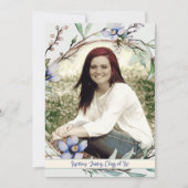 Foto-Abschluss für Blume und Branchen Einladung (Vorderseite)