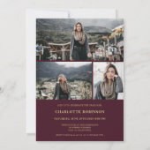 Foto-Abschluss für Bordeaux-Graduate Einladung (Rückseite)