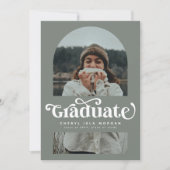 Foto-Abschluss für das Retro-Schreiben Ankündigung (Vorderseite)