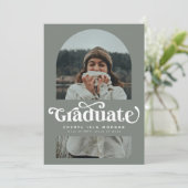 Foto-Abschluss für das Retro-Schreiben Ankündigung (Stehend Vorderseite)