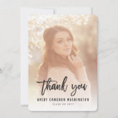 Foto-Abschluss für die Skriptkalligrafie Dankeskarte (Vorderseite)