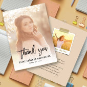 Foto-Abschluss für die Skriptkalligrafie Dankeskarte