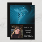 Foto-Abschluss für medizinische Logos Einladung (Vorne/Hinten)