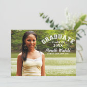 Foto-Abschluss für moderne Textüberlagerung Einladung (Stehend Vorderseite)