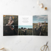 Foto-Abschluss für Pinsel Dreifach Gefaltete Einladung (Innenseite)