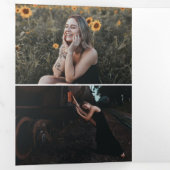 Foto-Abschluss für Pinsel Dreifach Gefaltete Einladung (Innen Erste Seite)