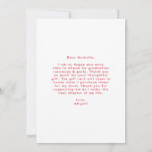 Foto-Abschluss für Rote Offset Dankeskarte (Rückseite)