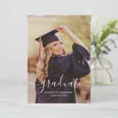 Foto-Abschluss für Schwarzweißschreiben Einladung (Stehend Vorderseite)