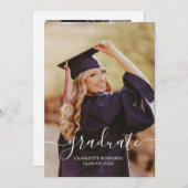 Foto-Abschluss für Schwarzweißschreiben Einladung (Vorne/Hinten)