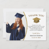 Foto-Abschluss für Weißes Gold Dankeskarte (Vorderseite)