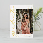 Foto-Abschluss für Weißgold-Fohlen Folieneinladung (Stehend vorne)