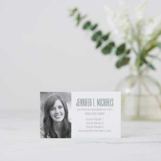 Foto Abschluss| Geometrischer Retrostil Telefonnummerkarte (Stehend Vorderseite)