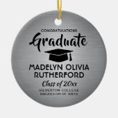 Foto Abschluss Glückwunsch Bürsten Imitate rostfre Keramik Ornament (Vorne)