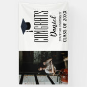 Foto Abschluss Glückwunsch Individuelle Name Banner (Vertikal)