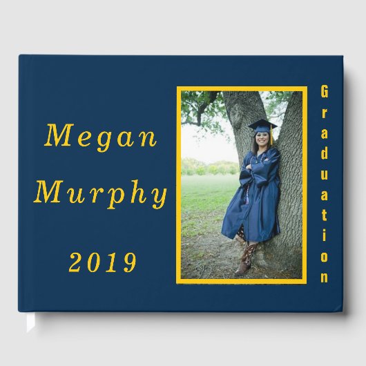 Foto Abschluss Guest Book - Schulfarben Gästebuch (Vorderseite)