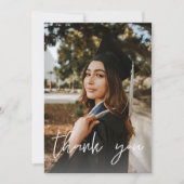 Foto Abschluss Hat Chalkboard V Dankeschön Karte (Vorderseite)