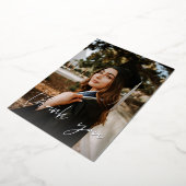 Foto Abschluss Hat Chalkboard V Vielen Dank Folieneinladung (Gedreht)