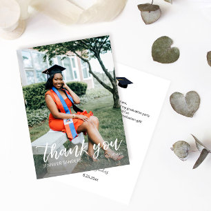 Foto Abschluss Hat Kalligraphie Danke, Card Sm Einladung