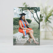 Foto Abschluss Hat Kalligraphie Danke, Card Sm Einladung (Stehend Vorderseite)