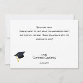 Foto Abschluss Hat Weiß Danke Karte (Rückseite)