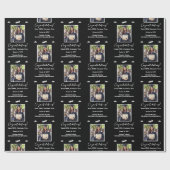 Foto Abschluss Herzlichen Glückwunsch, Schwarz und Geschenkpapier (Flach)