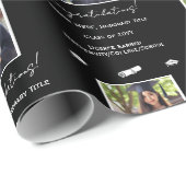 Foto Abschluss Herzlichen Glückwunsch, Schwarz und Geschenkpapier (Rolleneckpunkt)