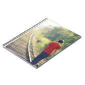 Foto Abschluss High School Graduate Modern Blue Notizblock (Linke Seite)