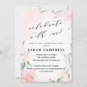 Foto-Abschluss-Karten-Watercolor/Blumen Einladung (Rückseite)