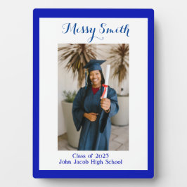 Foto Abschluss, Klasse 2023 Blau Fotoplatte