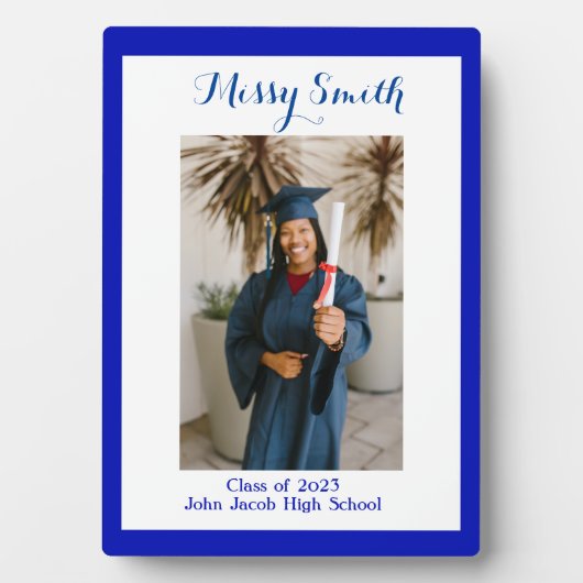 Foto Abschluss, Klasse 2023 Blau Fotoplatte (Vorderseite)