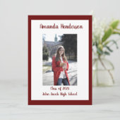 Foto Abschluss, Klasse 2023 Einladung (Stehend Vorderseite)