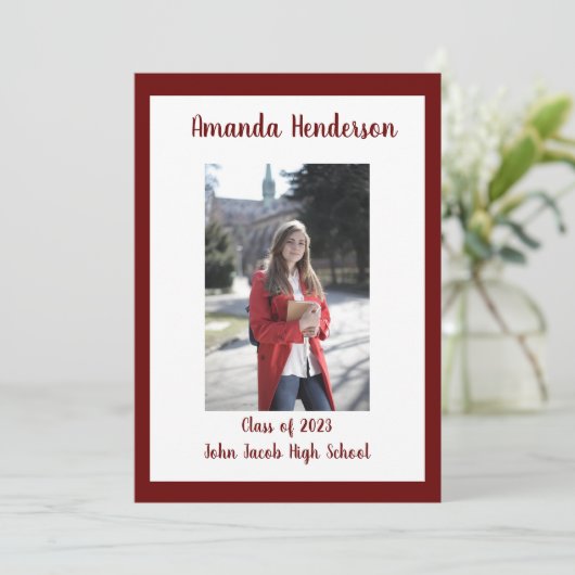 Foto Abschluss, Klasse 2023 Einladung (Stehend Vorderseite)