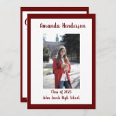 Foto Abschluss, Klasse 2023 Einladung (Vorne/Hinten)