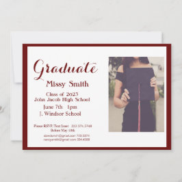 Foto Abschluss, Klasse der Maroon-Einladung 2024 Einladung