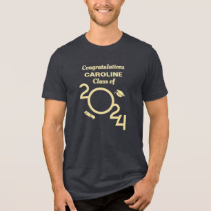 Foto-Abschluss-Klasse Jahr 2024 Tri-Blend Shirt