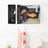 Foto Abschluss-Klasse von 2025 Schwarzen Glückwuns Banner (Insitu)