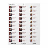 Foto-Abschluss-Label für Maroon-Kurven (Vorne)