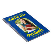 Foto-Abschluss mit blauem Graduate Keepake Notizblock (Rechte Seite)