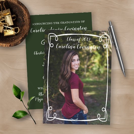 Foto-Abschluss mit einfacher Handzeichnung Ankündigung