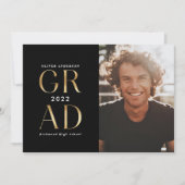 Foto-Abschluss mit minimaler Typografie Einladung (Vorderseite)