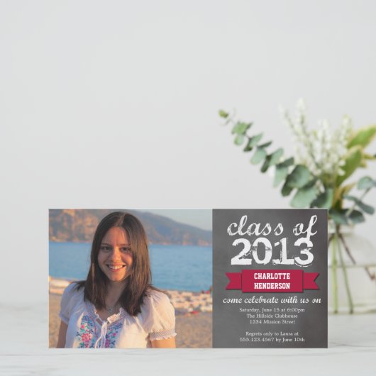 Foto-Abschluss mit rotem Banner (Stehend Vorderseite)