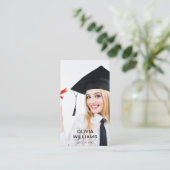 Foto Abschluss Moderne, einfache Script Calling Ca Telefonnummerkarte (Stehend Vorderseite)