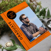 Foto Abschluss Modernes, orangefarbenes Script