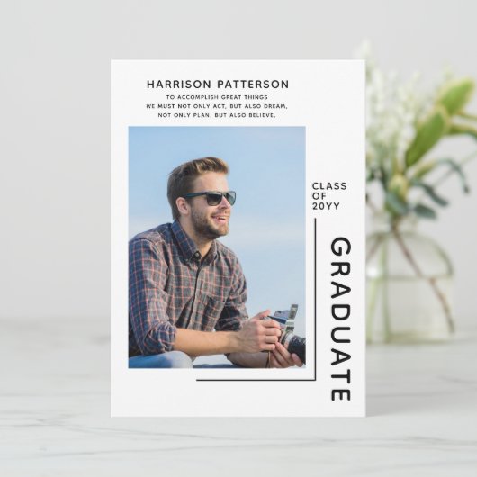 Foto Abschluss Modernes Skript Inspiration Zitat (Stehend Vorderseite)