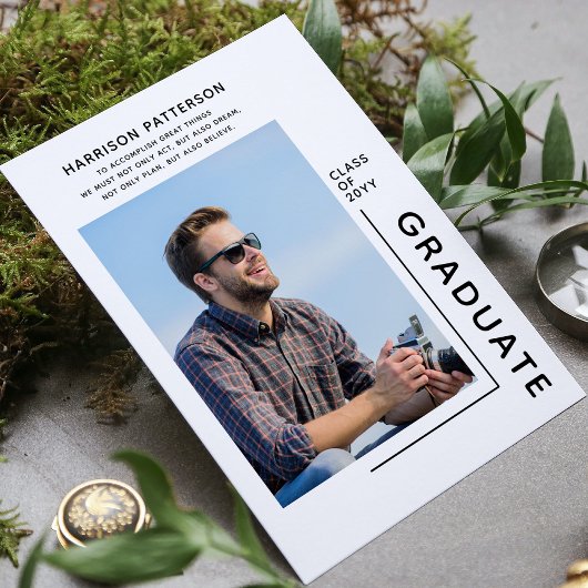 Foto Abschluss Modernes Skript Inspiration Zitat