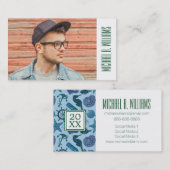 Foto Abschluss| Nautische Farbtöne des Blauen Must Telefonnummerkarte (Vorne/Hinten)