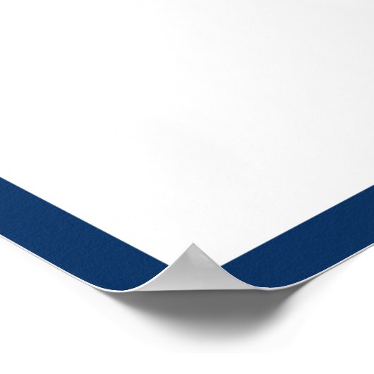 Foto Abschluss Navy Blue Border Poster (Ecke)