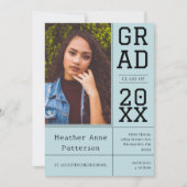 Foto Abschluss Open House | Aquamarine Einladung (Vorderseite)