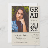 Foto Abschluss Open House | Einladung von Beige (Vorderseite)